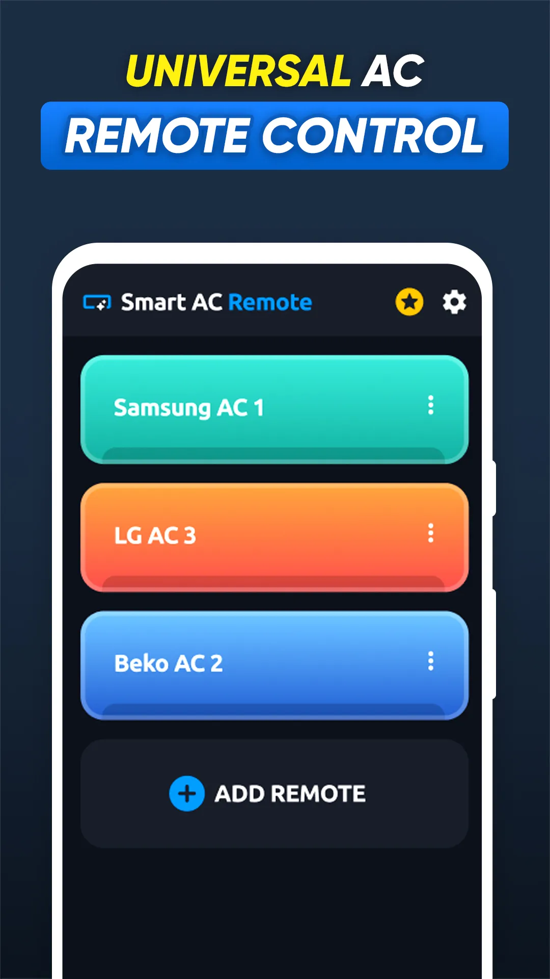 Air Conditioner Remote Control | Indus Appstore | Screenshot