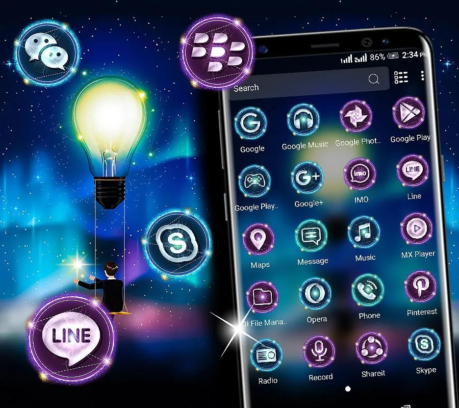 Light Bulb Launcher Theme | Indus Appstore | Screenshot