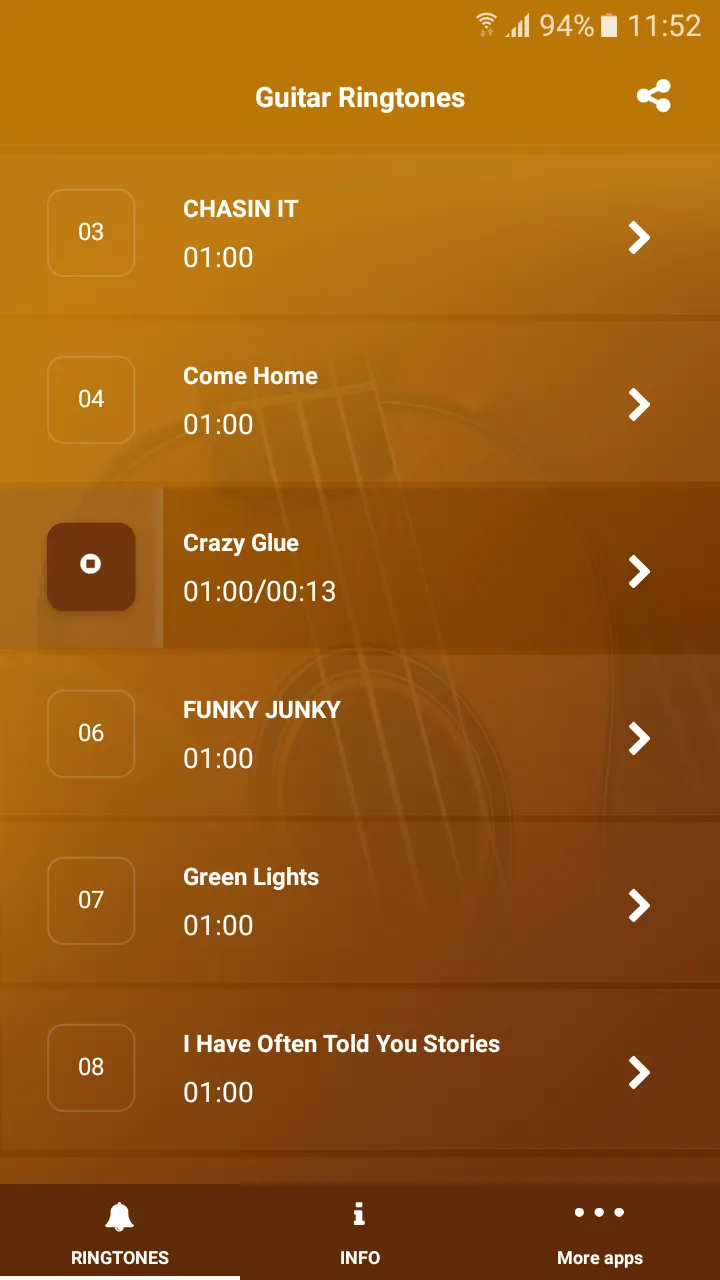 Guitar Ringtones | Indus Appstore | Screenshot