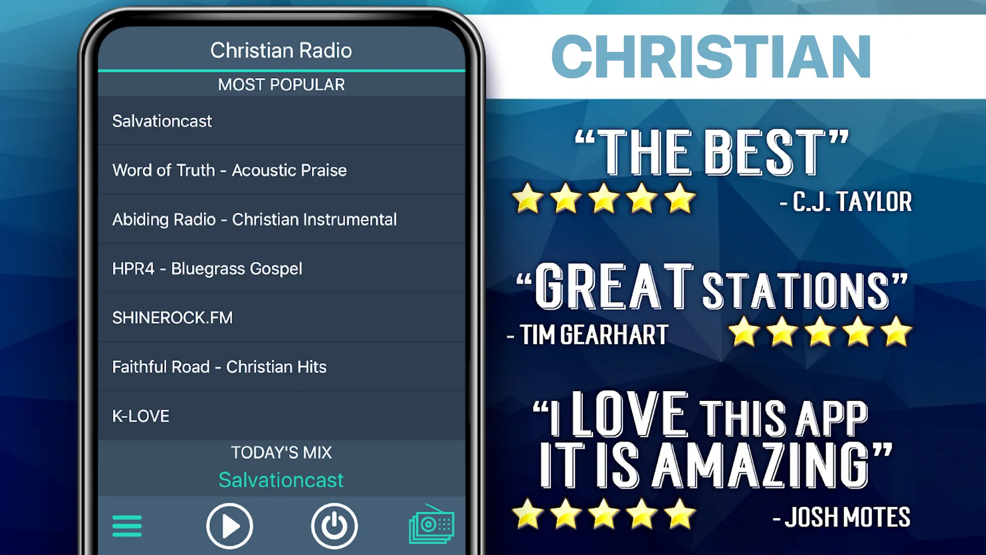 Christian Radio Favorites | Indus Appstore | Screenshot