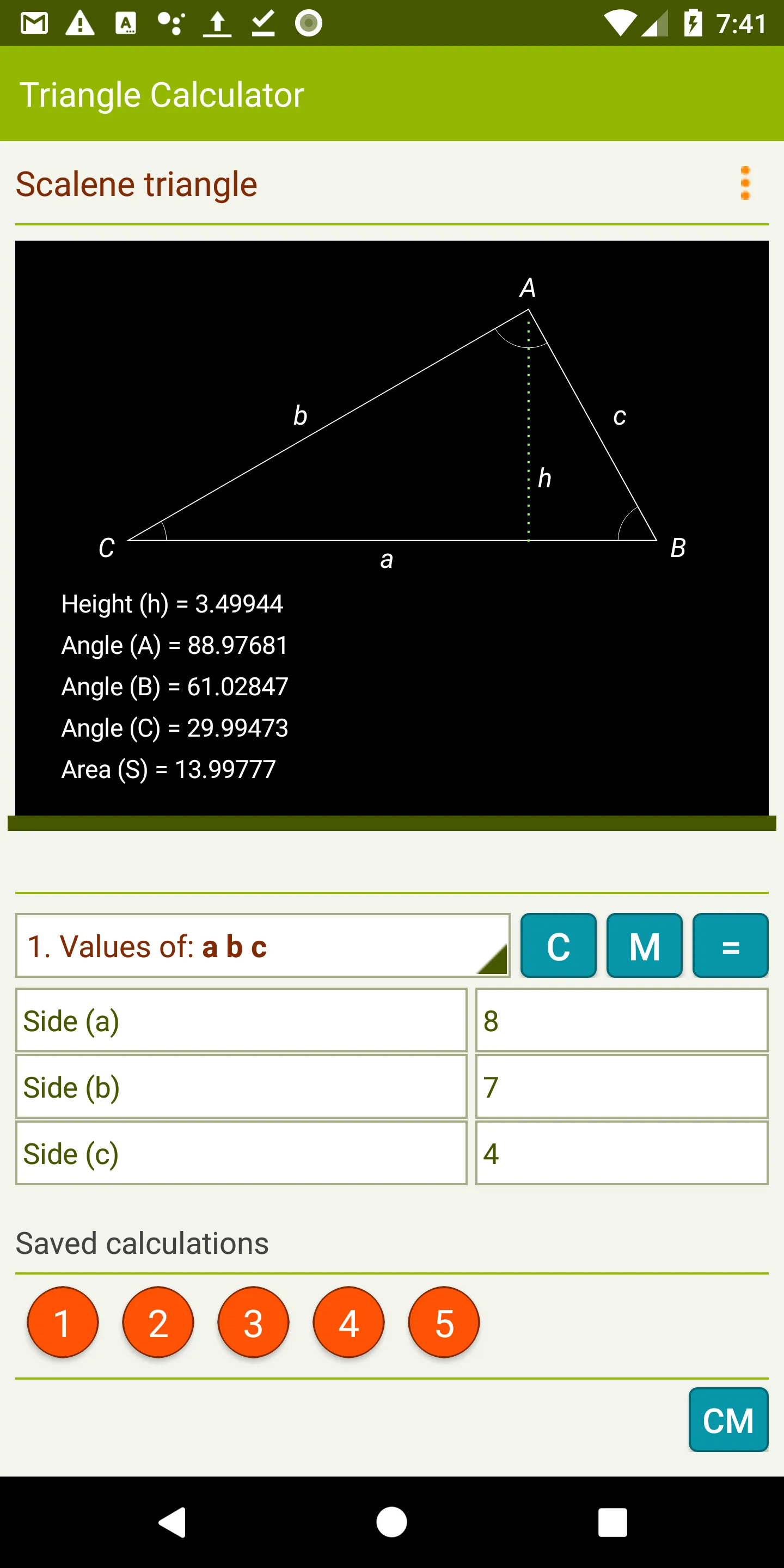 Triangle Calculator - Pro | Indus Appstore | Screenshot