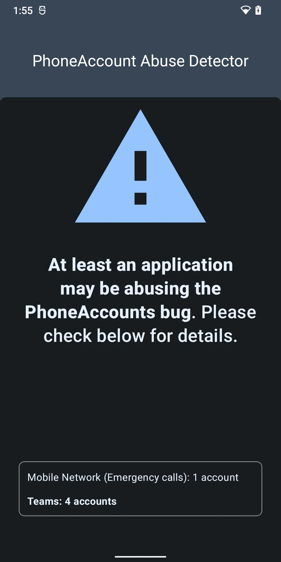 PhoneAccount Abuse Detector | Indus Appstore | Screenshot