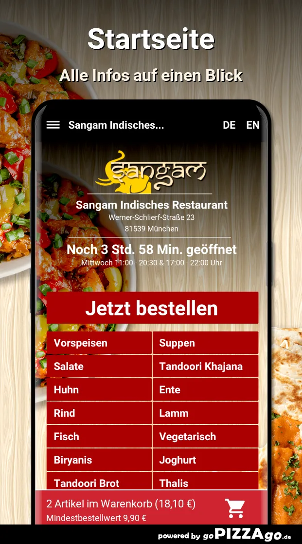 Sangam Indisches Restaurant Mü | Indus Appstore | Screenshot