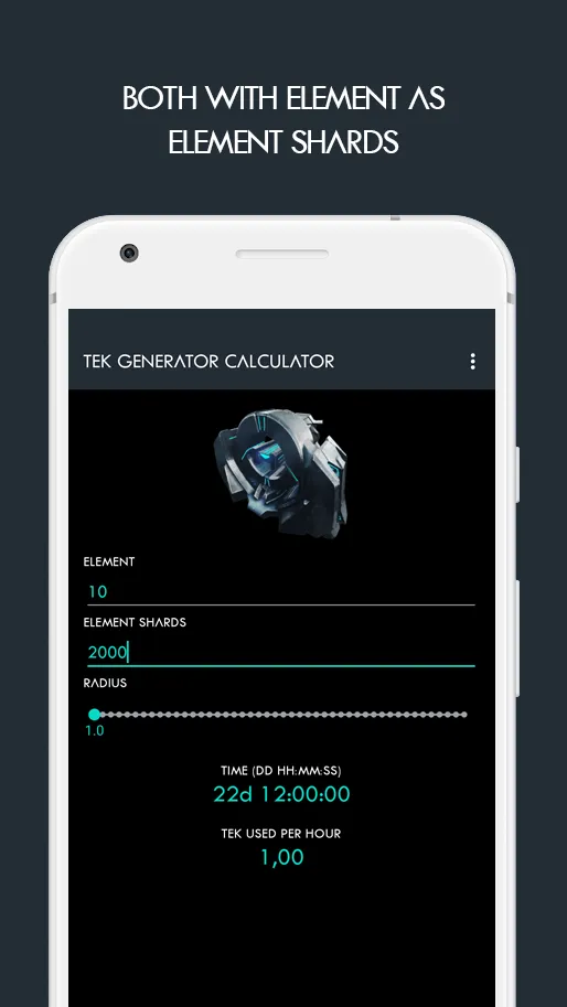 Tek Generator Calculator for A | Indus Appstore | Screenshot