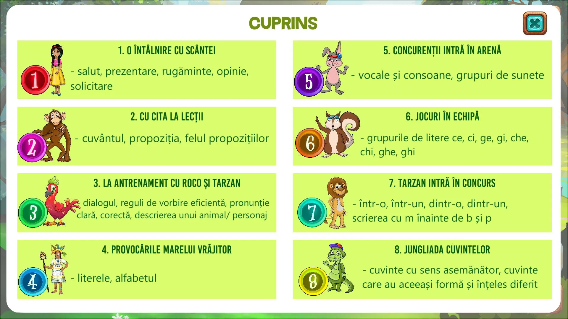 Tarzan și jungliada cuvintelor | Indus Appstore | Screenshot