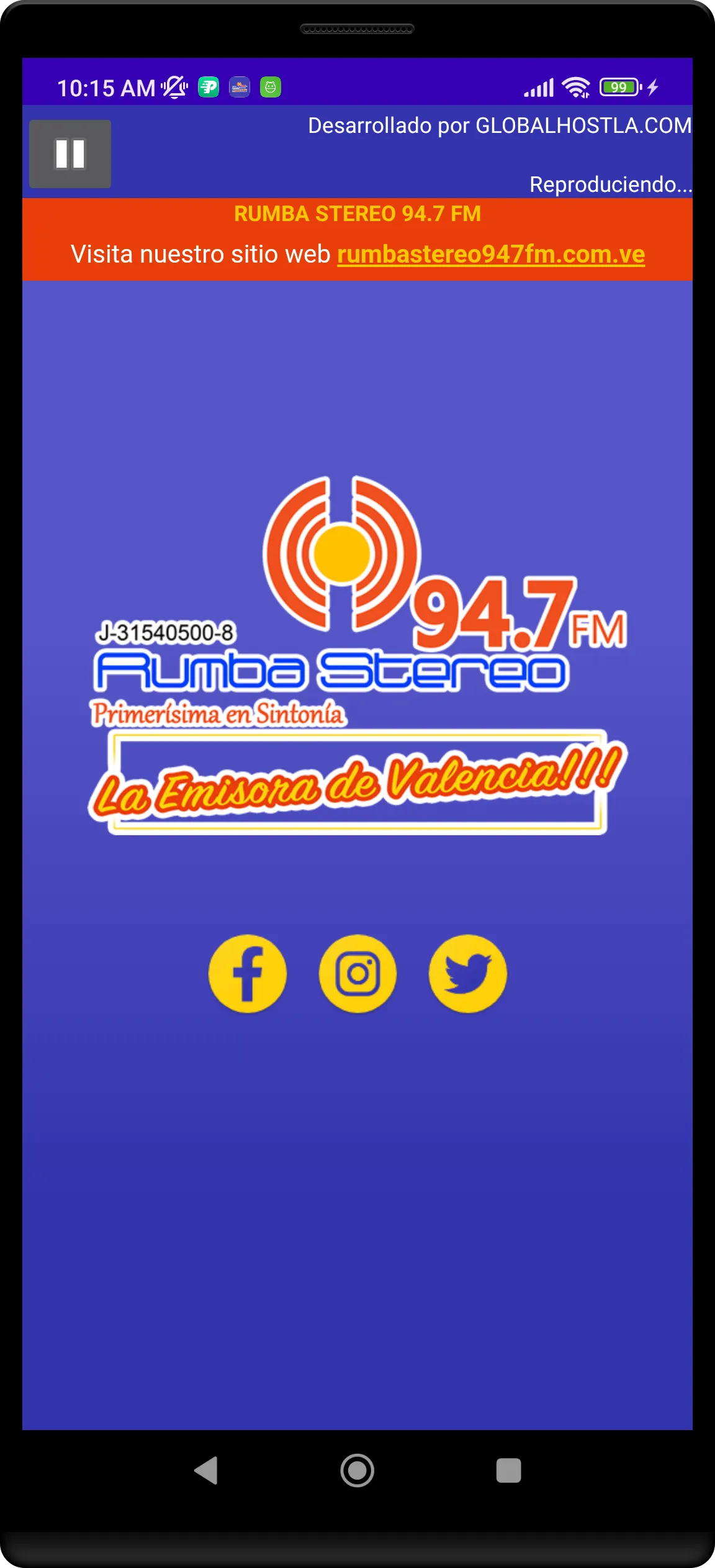 RUMBA STEREO 94.7 FM | Indus Appstore | Screenshot