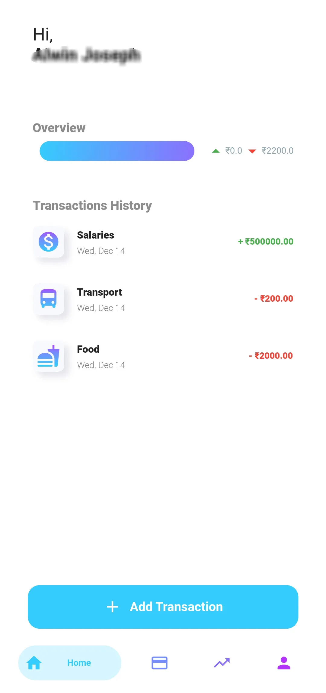 Wallet View - Track | Indus Appstore | Screenshot