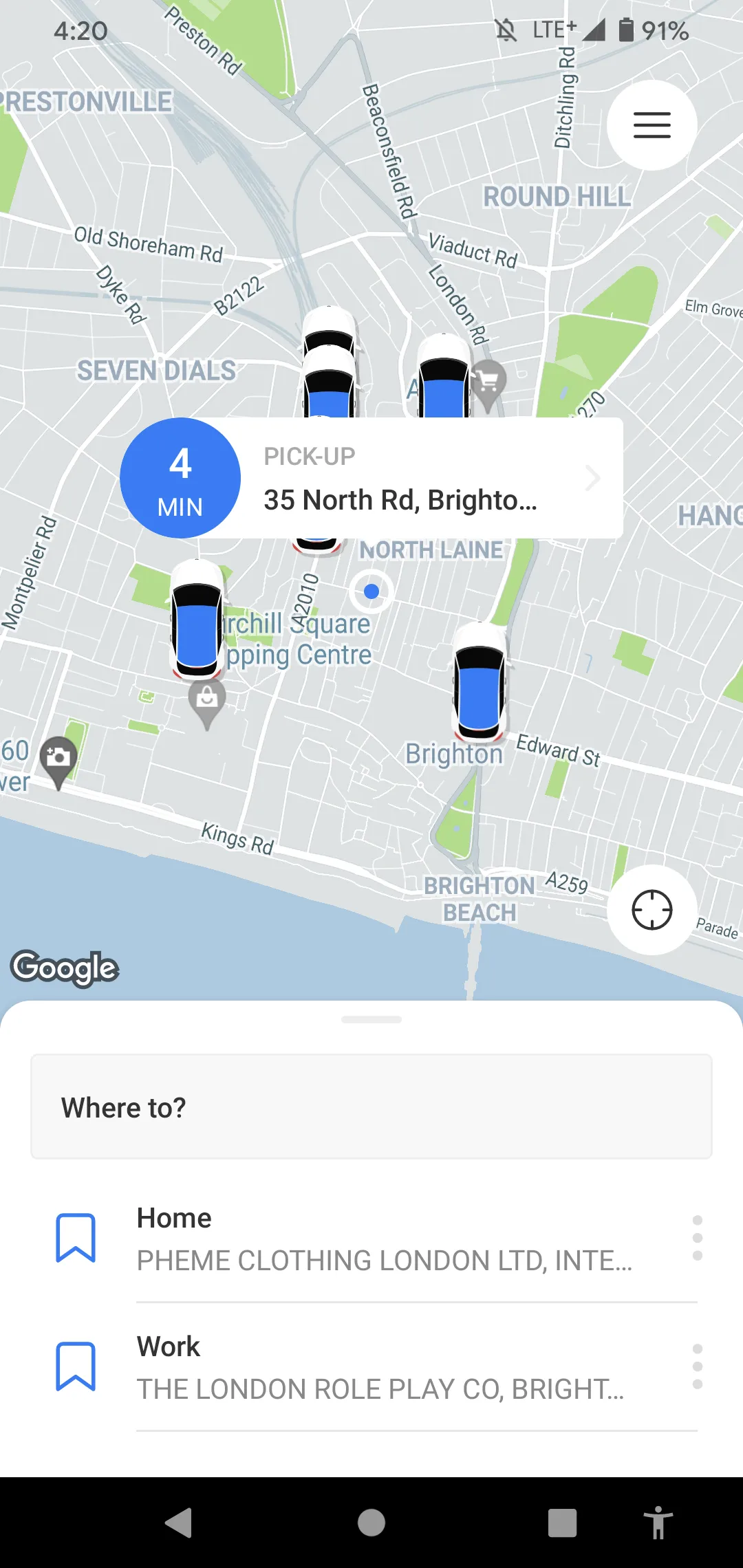 Brighton & Hove Radio Cabs | Indus Appstore | Screenshot