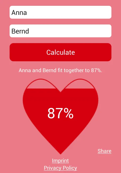 Love Tester | Indus Appstore | Screenshot