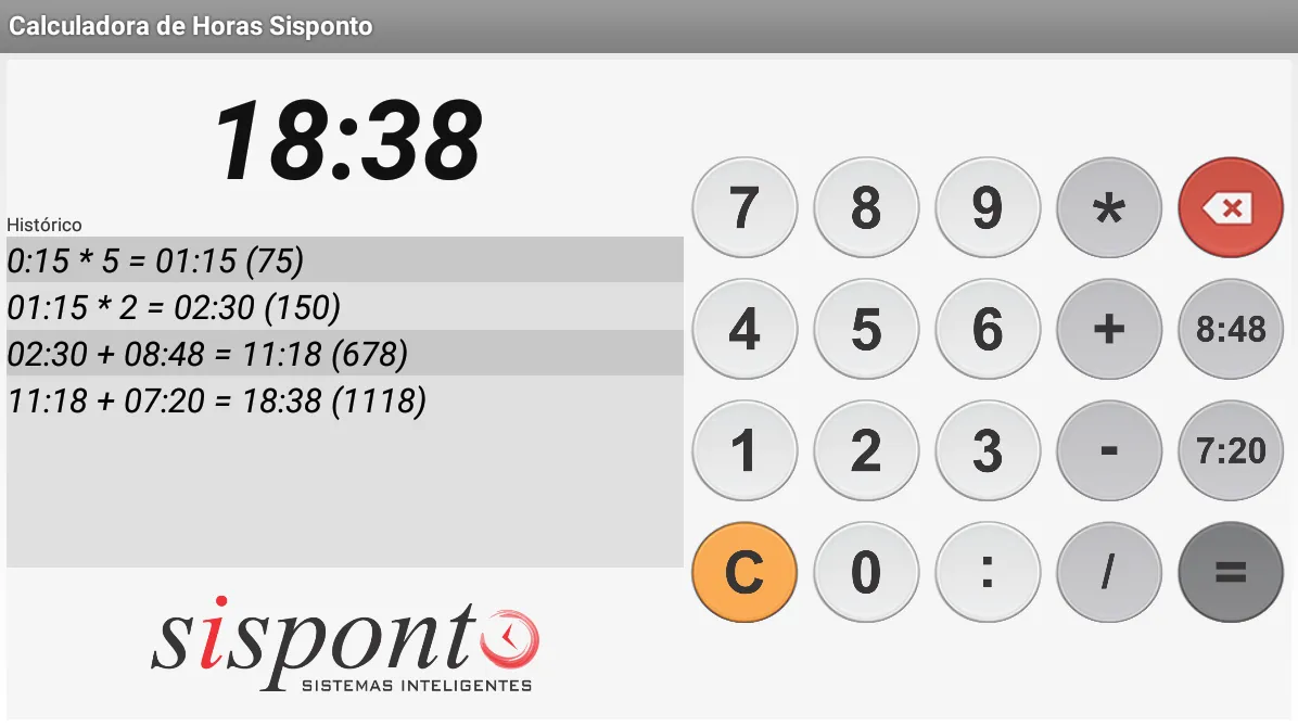 Calculadora de Horas Sisponto | Indus Appstore | Screenshot