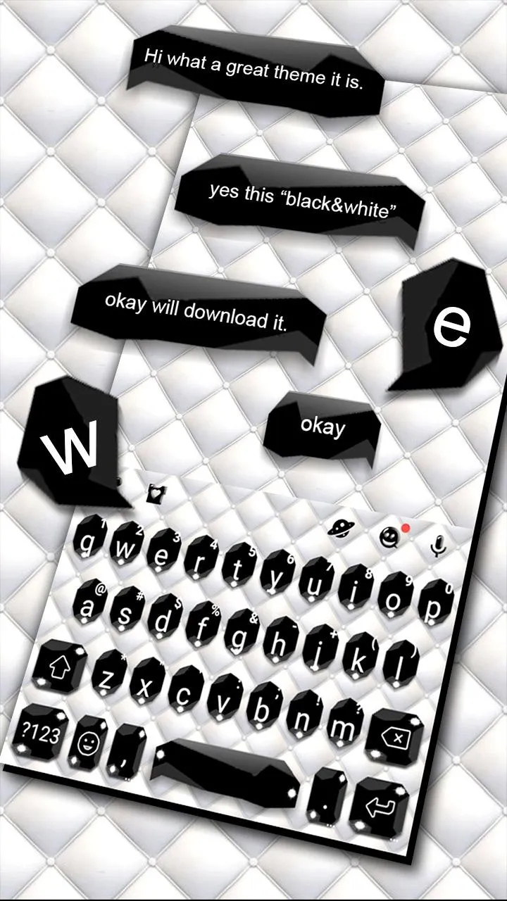 Black White Business Keyboard  | Indus Appstore | Screenshot