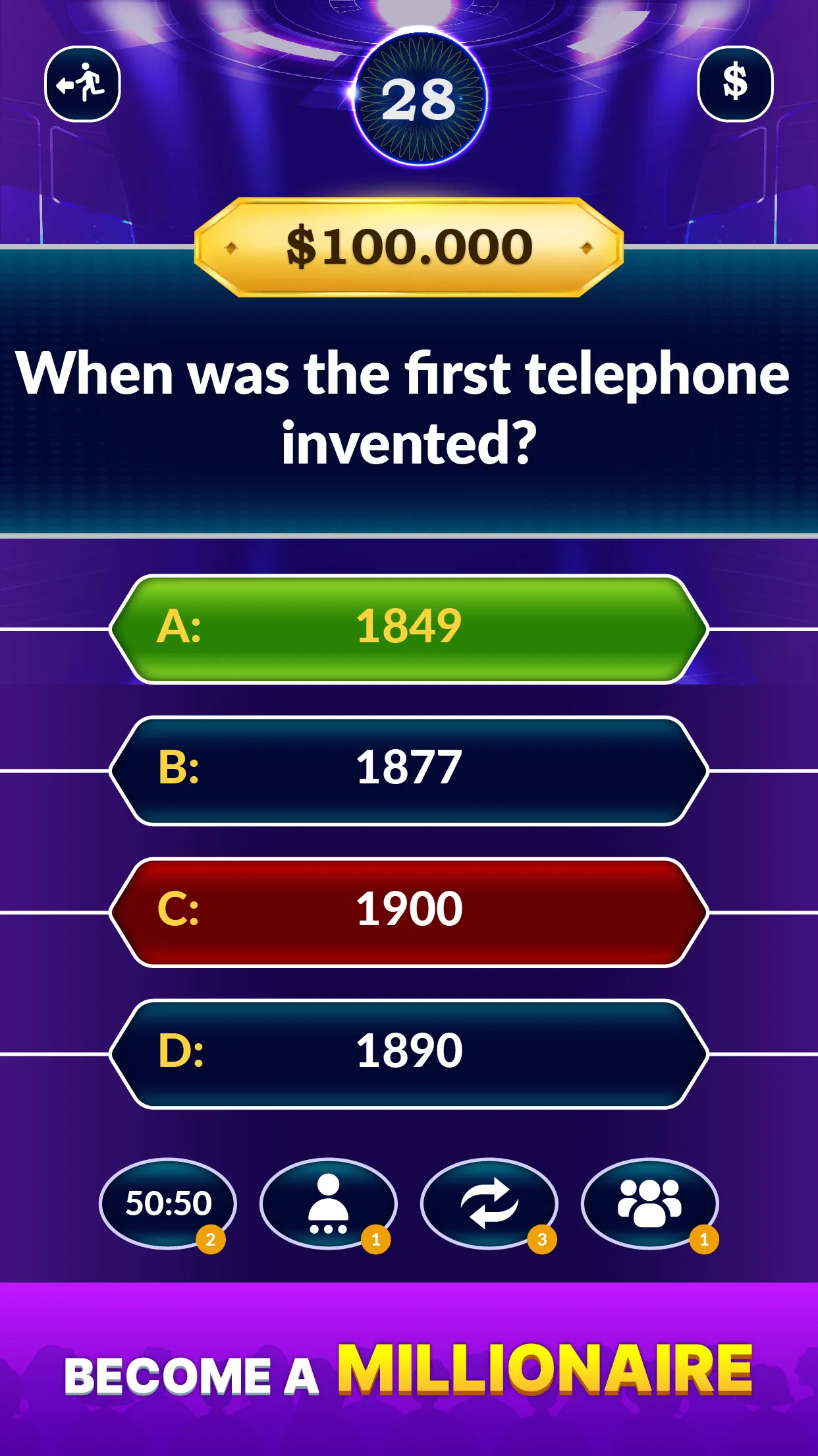 Trivia Quest: Millionaire Game | Indus Appstore | Screenshot