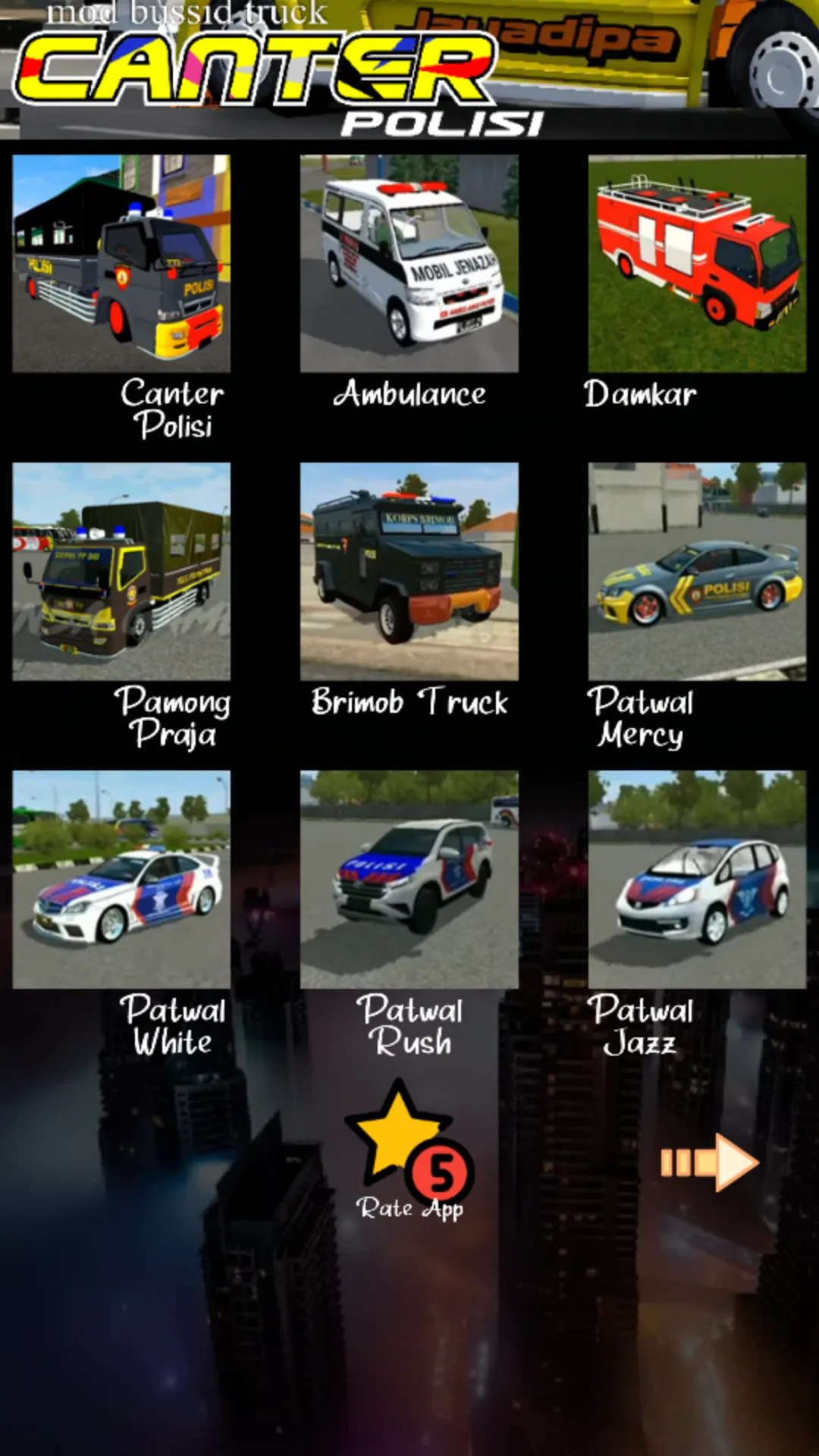 Mod Bussid Truck Canter Polisi | Indus Appstore | Screenshot