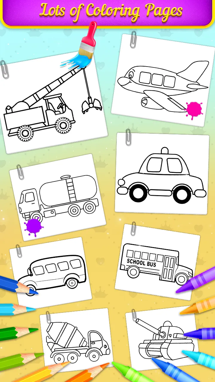 Vehicle Coloring Book Game | Indus Appstore | Screenshot