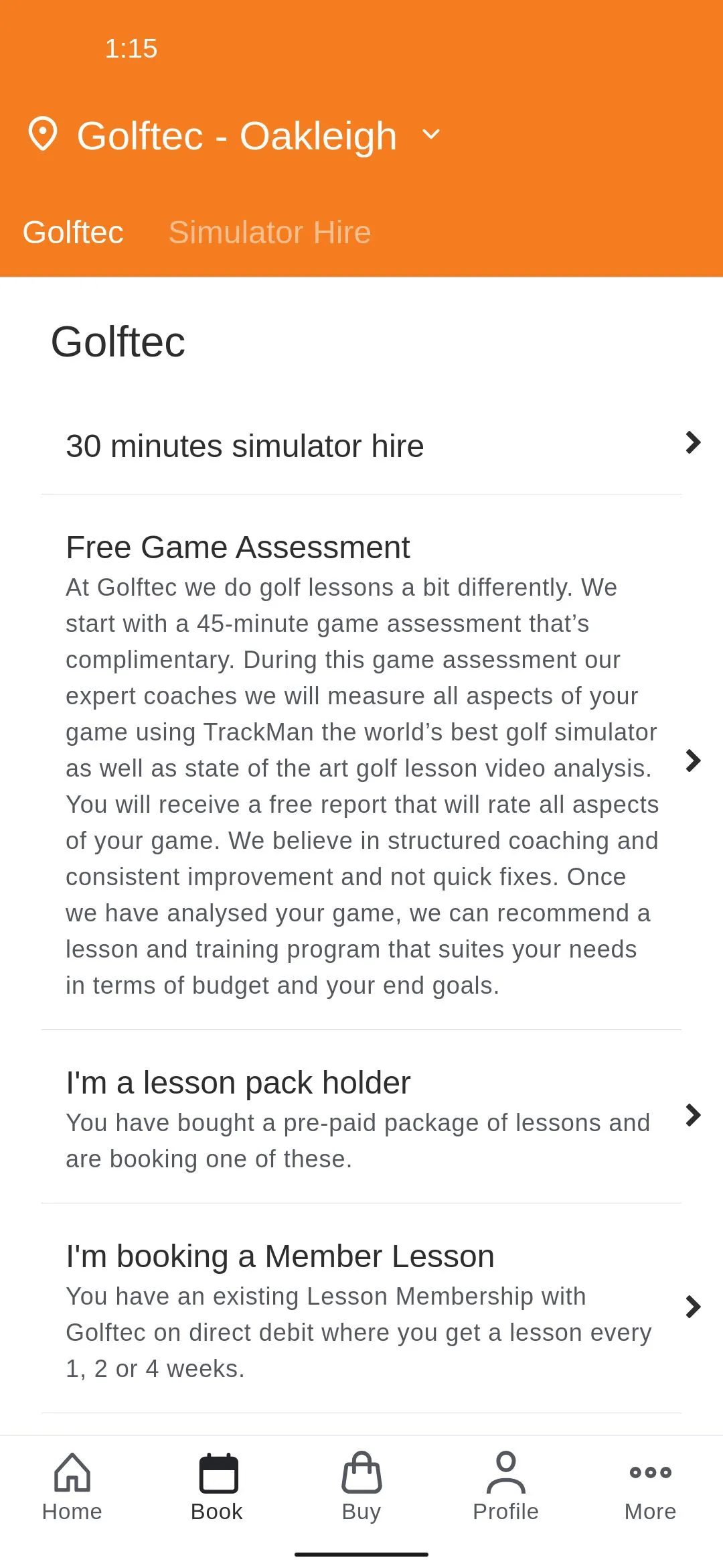 Golftec Australia | Indus Appstore | Screenshot