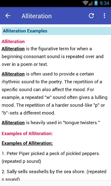 Literary Terms | Indus Appstore | Screenshot