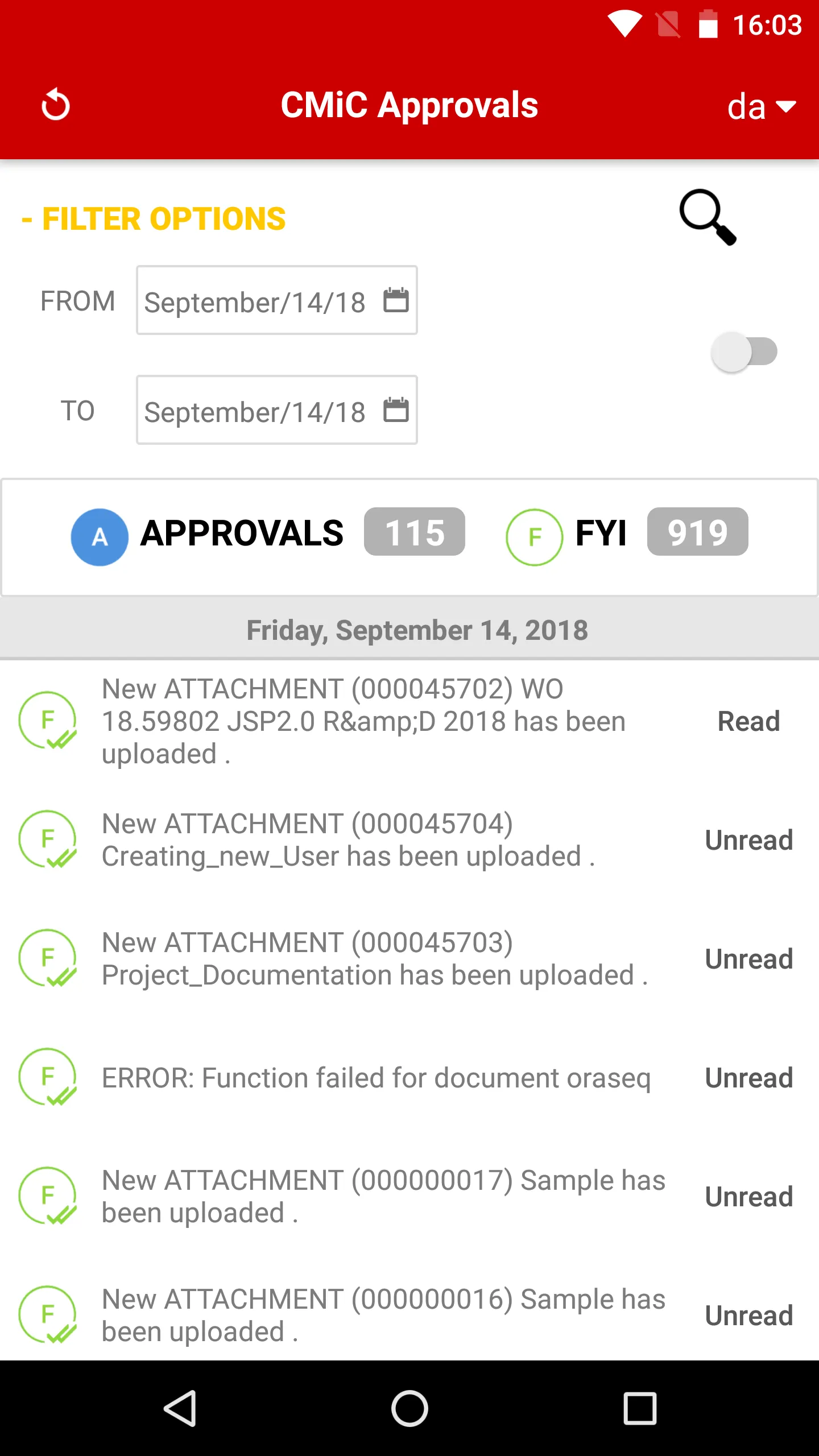 CMiC Approvals | Indus Appstore | Screenshot