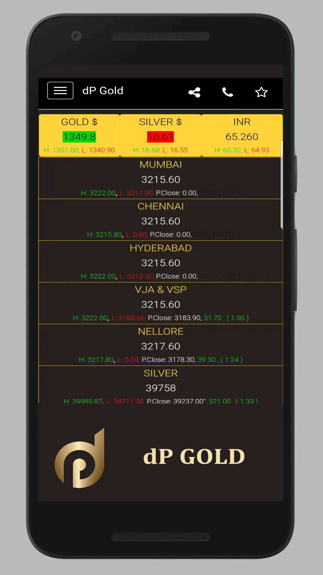 dP Bullions | Indus Appstore | Screenshot