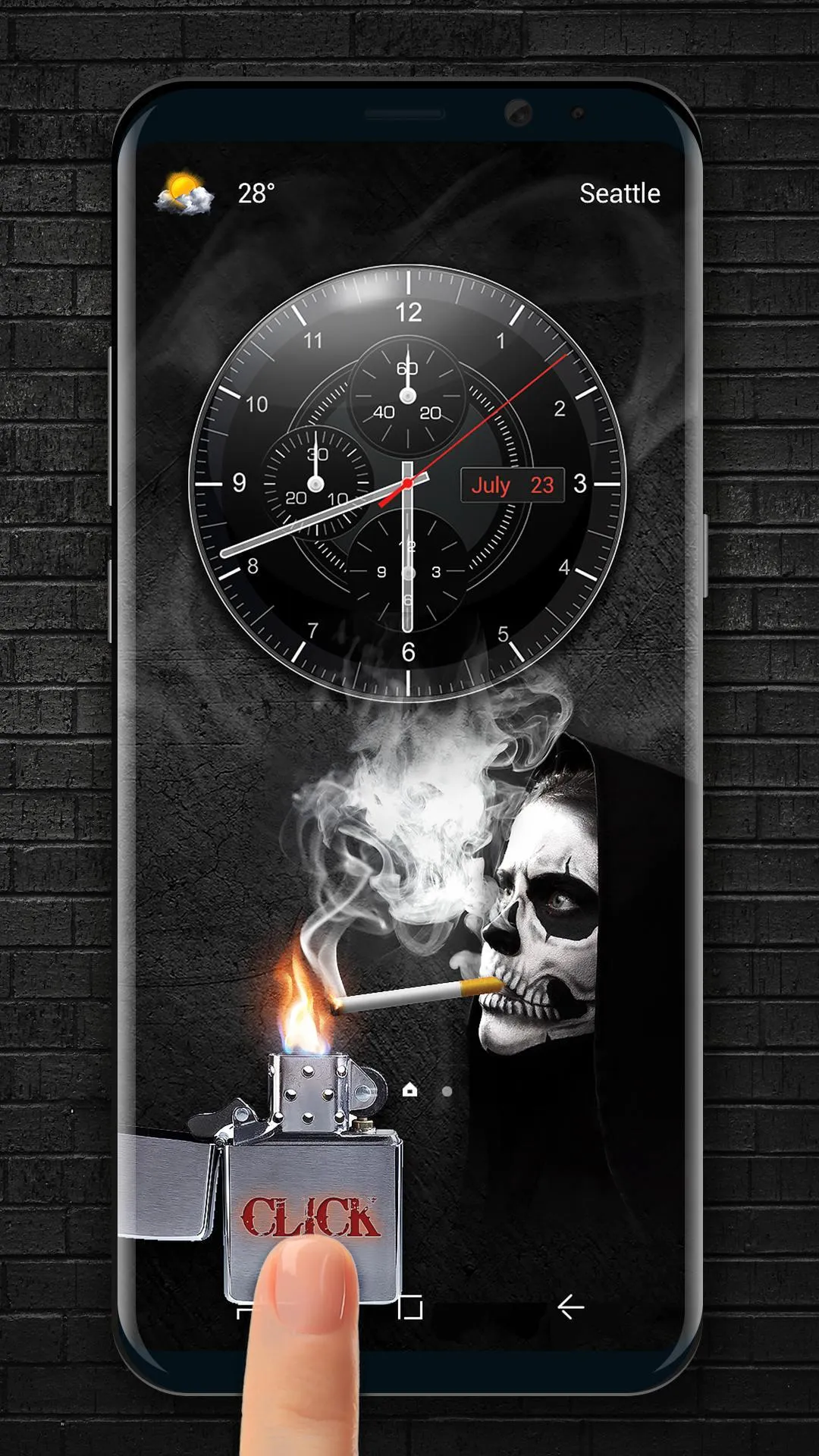 Cigarette Smoking Lock Screen | Indus Appstore | Screenshot