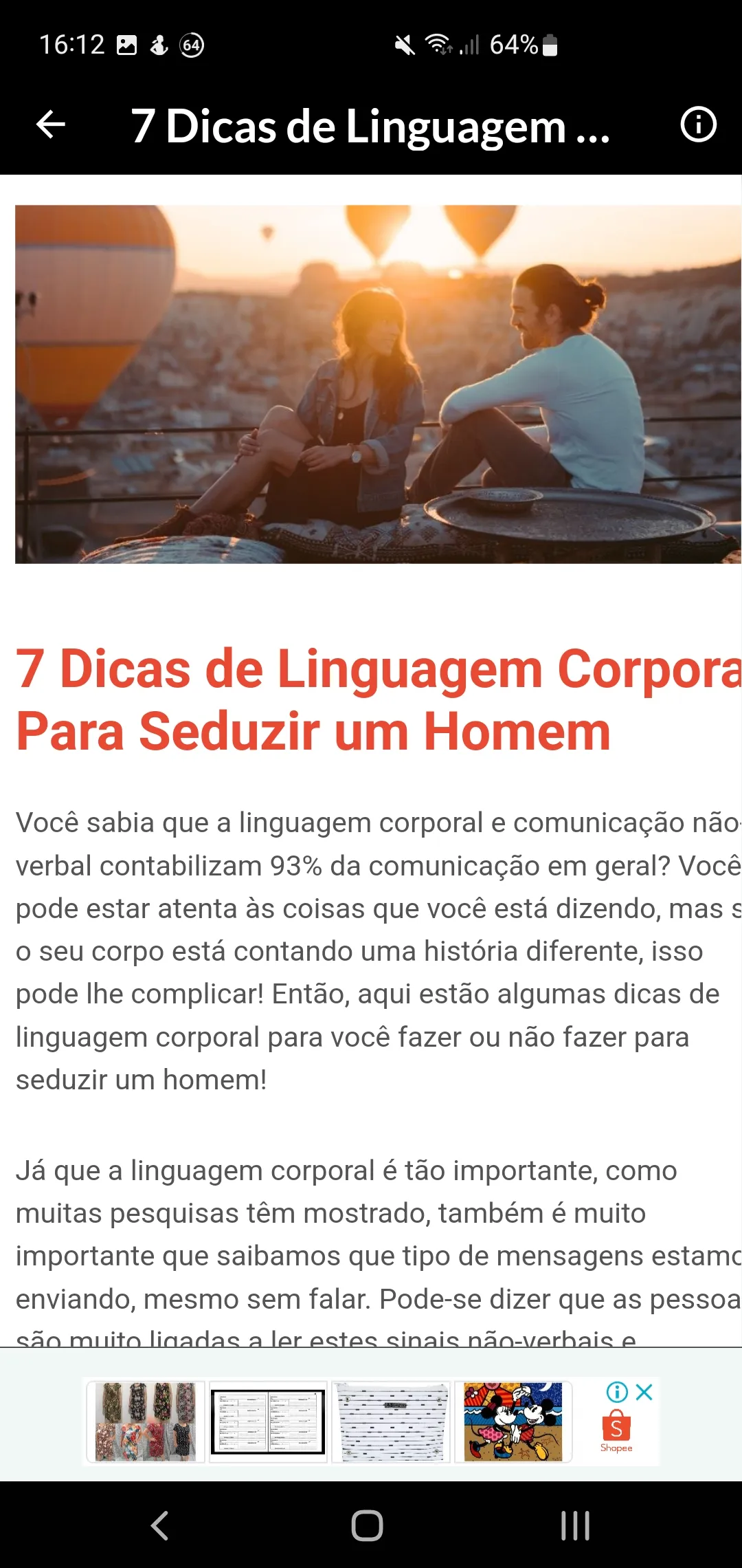 Como Seduzir um Homem | Indus Appstore | Screenshot