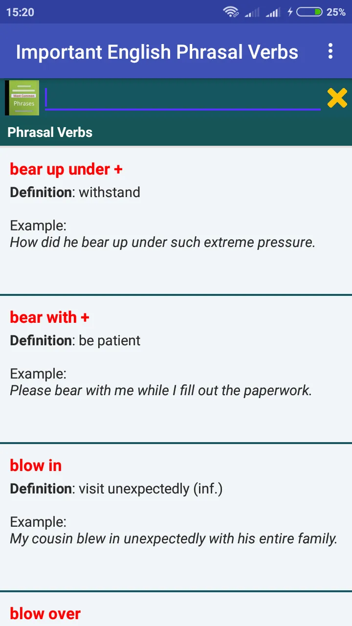 Wow! English Phrasal Verbs | Indus Appstore | Screenshot