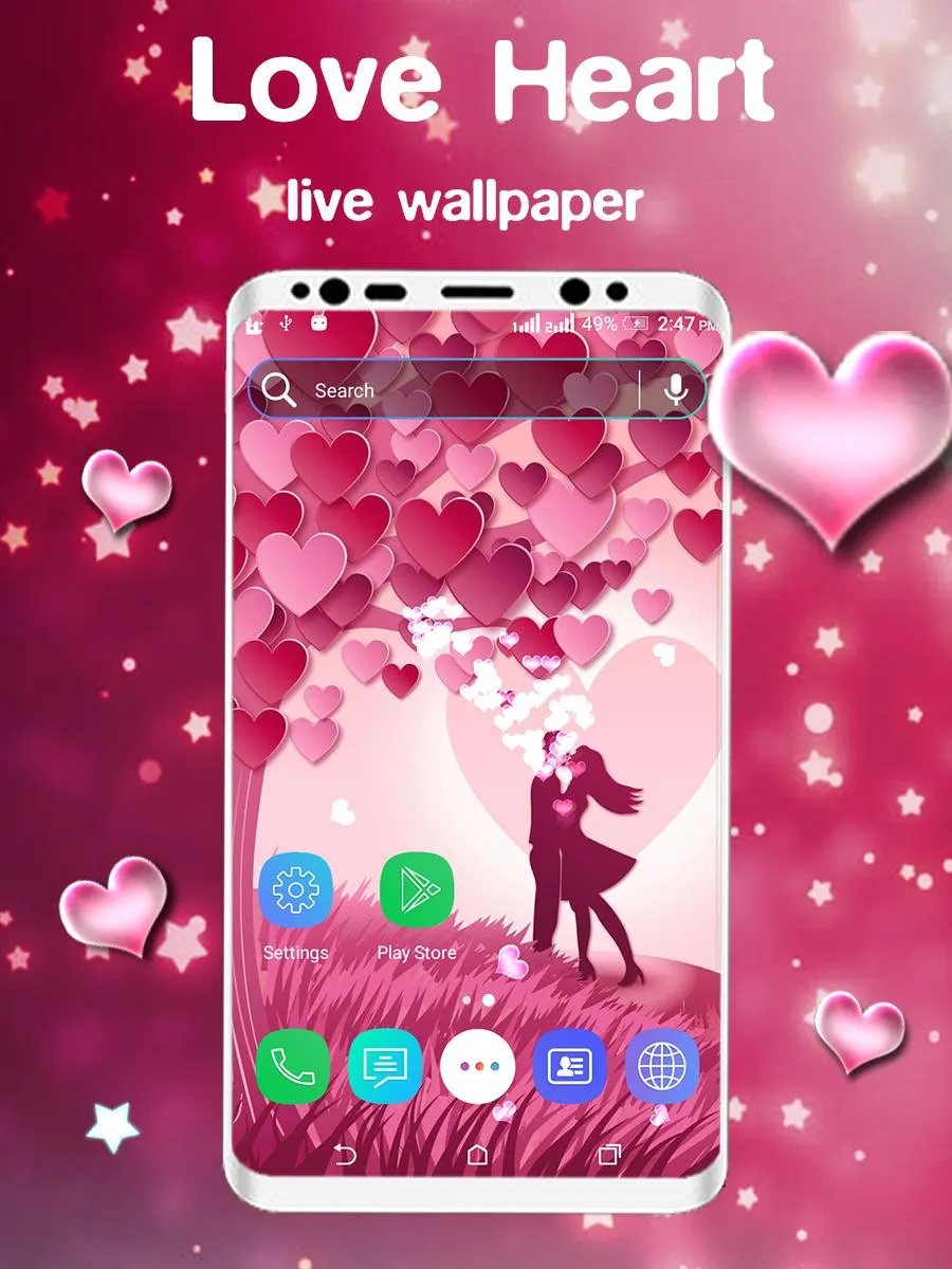 Love Heart Particle LWP | Indus Appstore | Screenshot