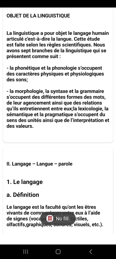 Cours de Linguistique | Indus Appstore | Screenshot