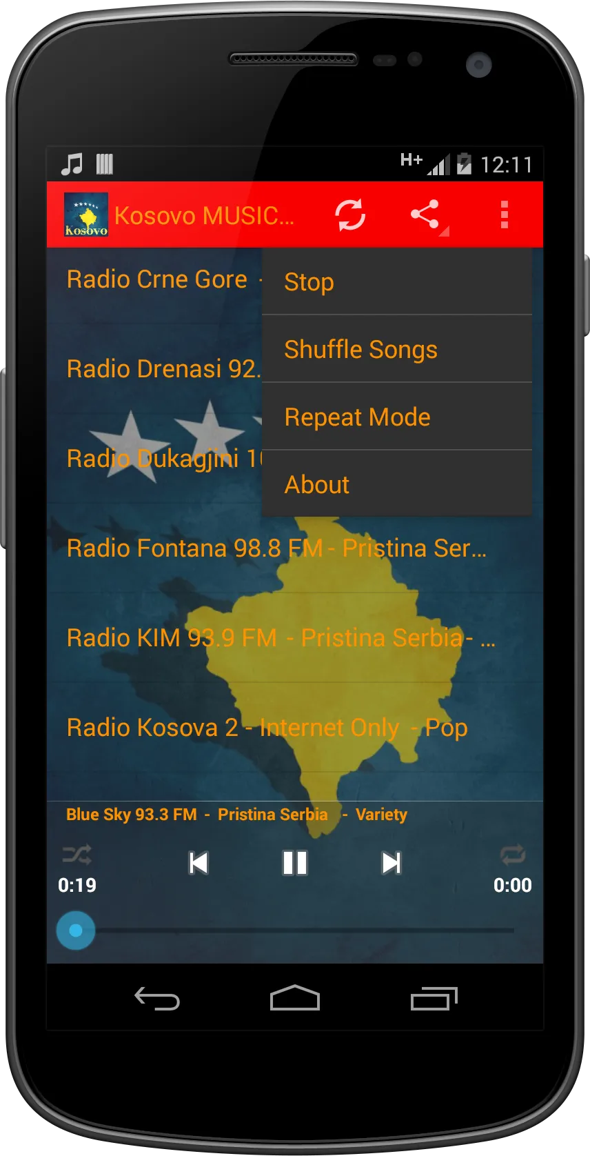 Kosovo MUSIC Radio | Indus Appstore | Screenshot