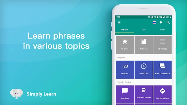 Simply Learn Languages - Online Phrasebook | Indus Appstore | Screenshot