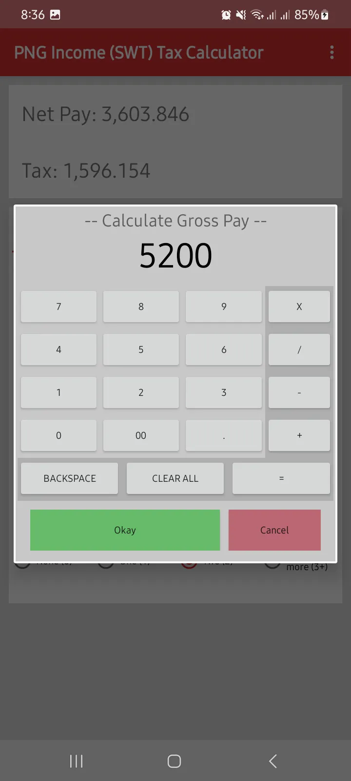 PNG Income Tax Calculator | Indus Appstore | Screenshot