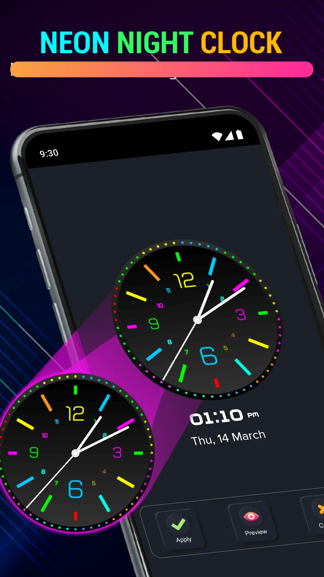 Neon Digital Clock | Indus Appstore | Screenshot