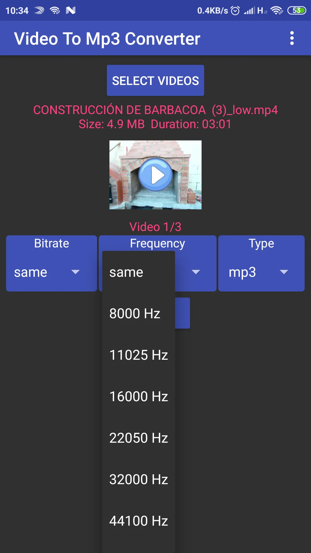 Video to mp3, mp2, aac or wav. | Indus Appstore | Screenshot