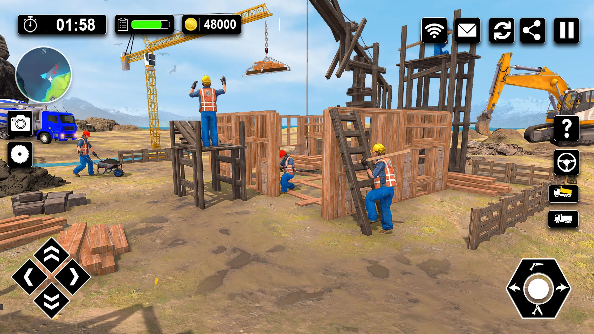 Wood House Construction Game | Indus Appstore | Screenshot