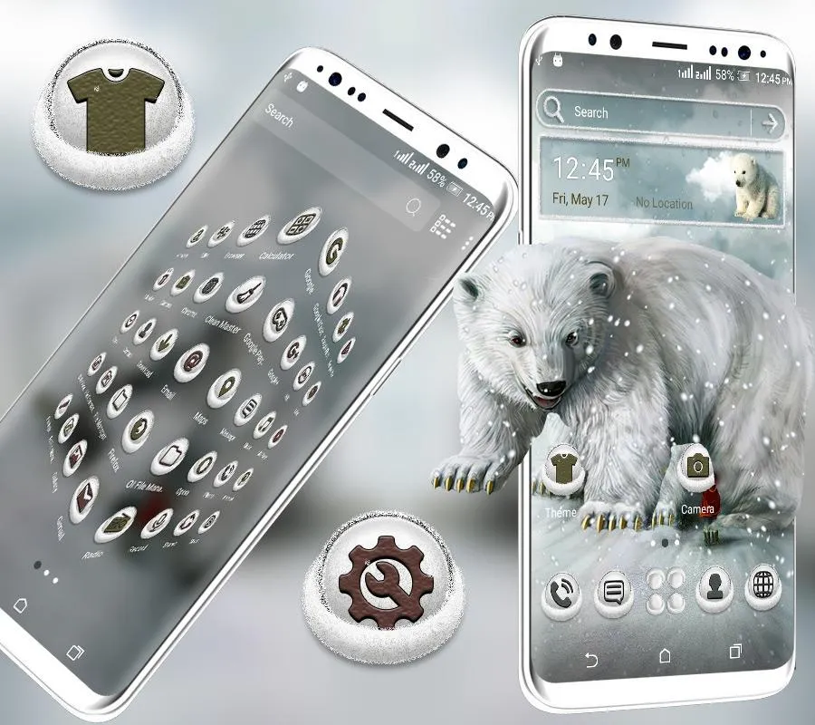 Snow Bear Launcher Theme | Indus Appstore | Screenshot