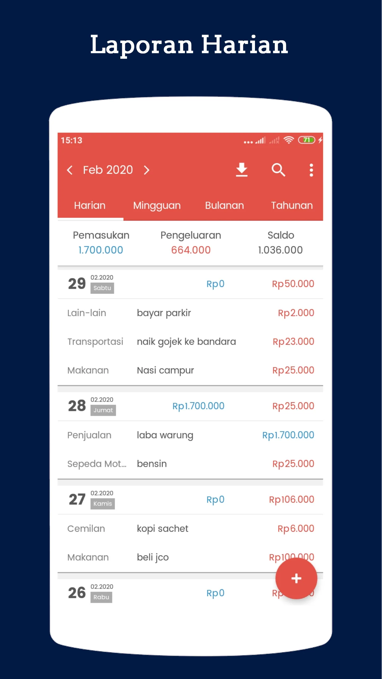 Catatan Keuangan | Indus Appstore | Screenshot