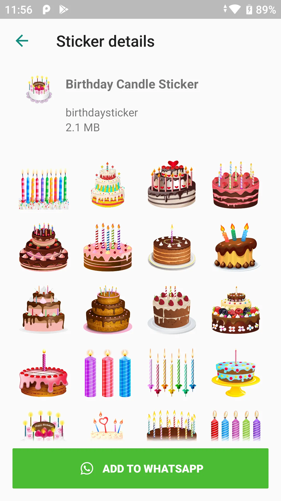 Birthday Stickers - WAStickers | Indus Appstore | Screenshot