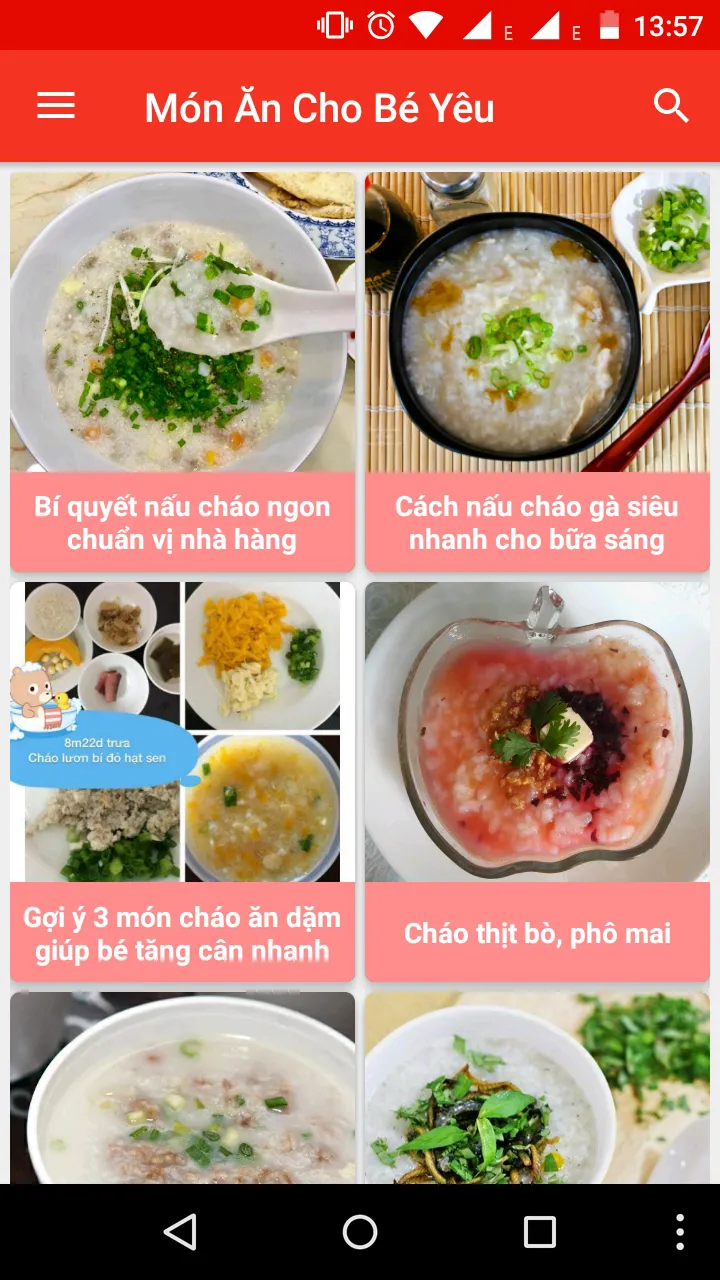 Công thức nấu ăn cho bé yêu | Indus Appstore | Screenshot