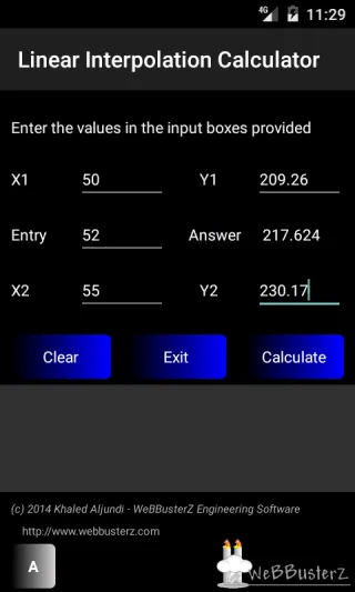 Interpolation Calculator Lite | Indus Appstore | Screenshot