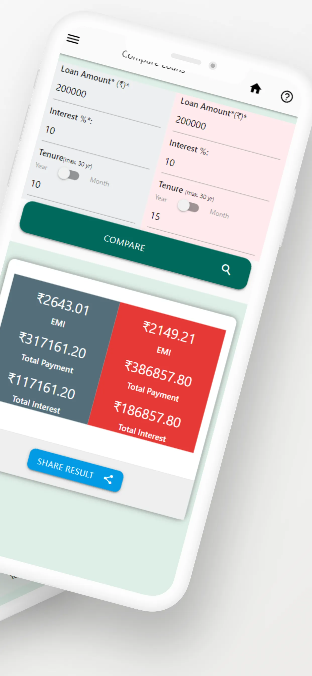 FinC EMI Calculator | Indus Appstore | Screenshot