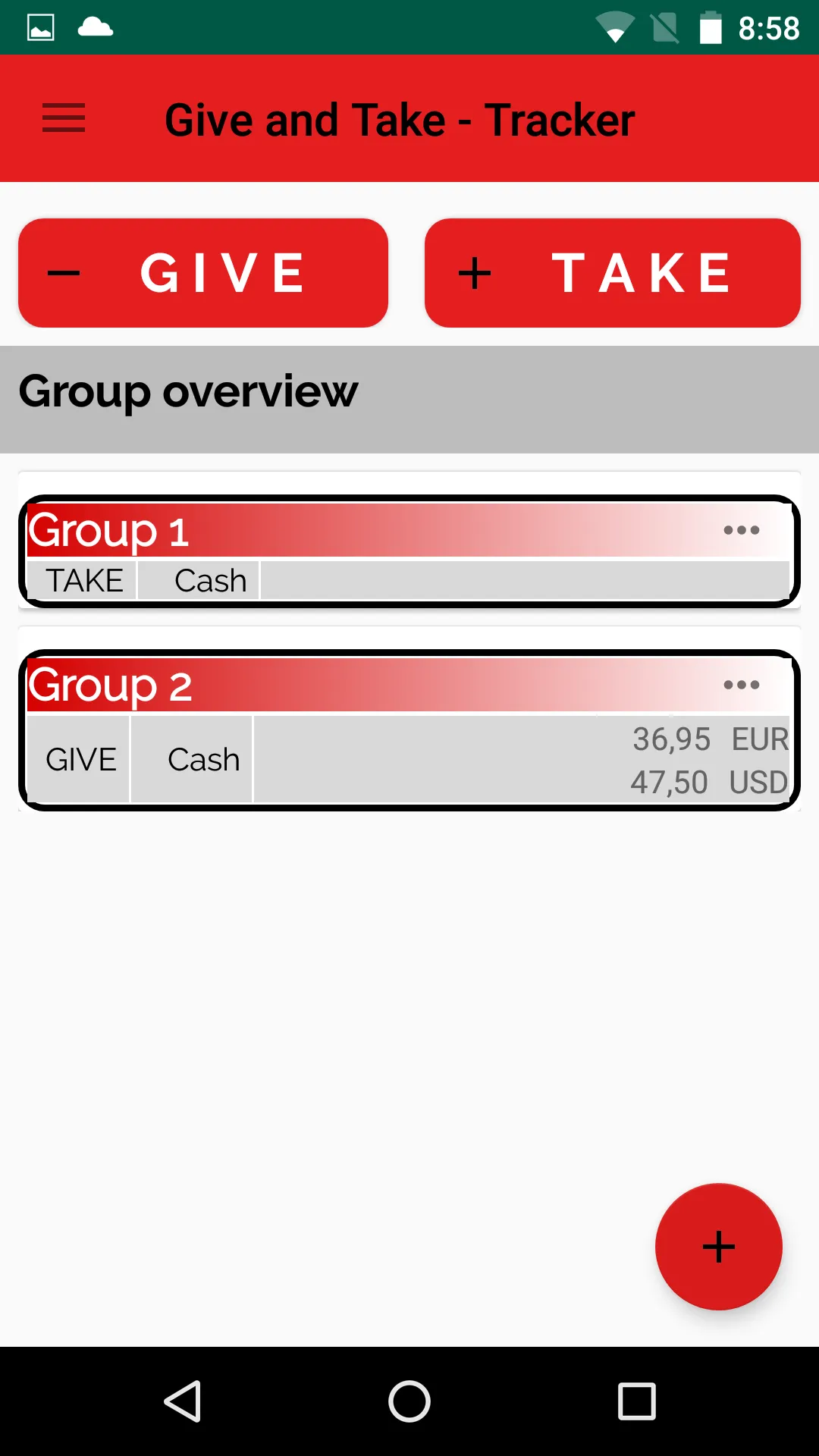 GiveTake - debts tracker | Indus Appstore | Screenshot