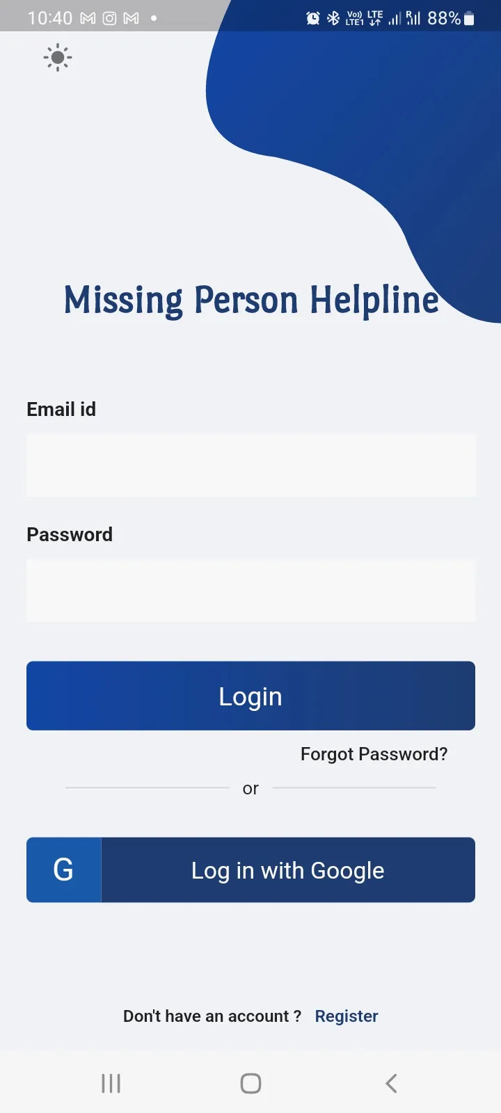 (MPH) Missing Person helpline | Indus Appstore | Screenshot