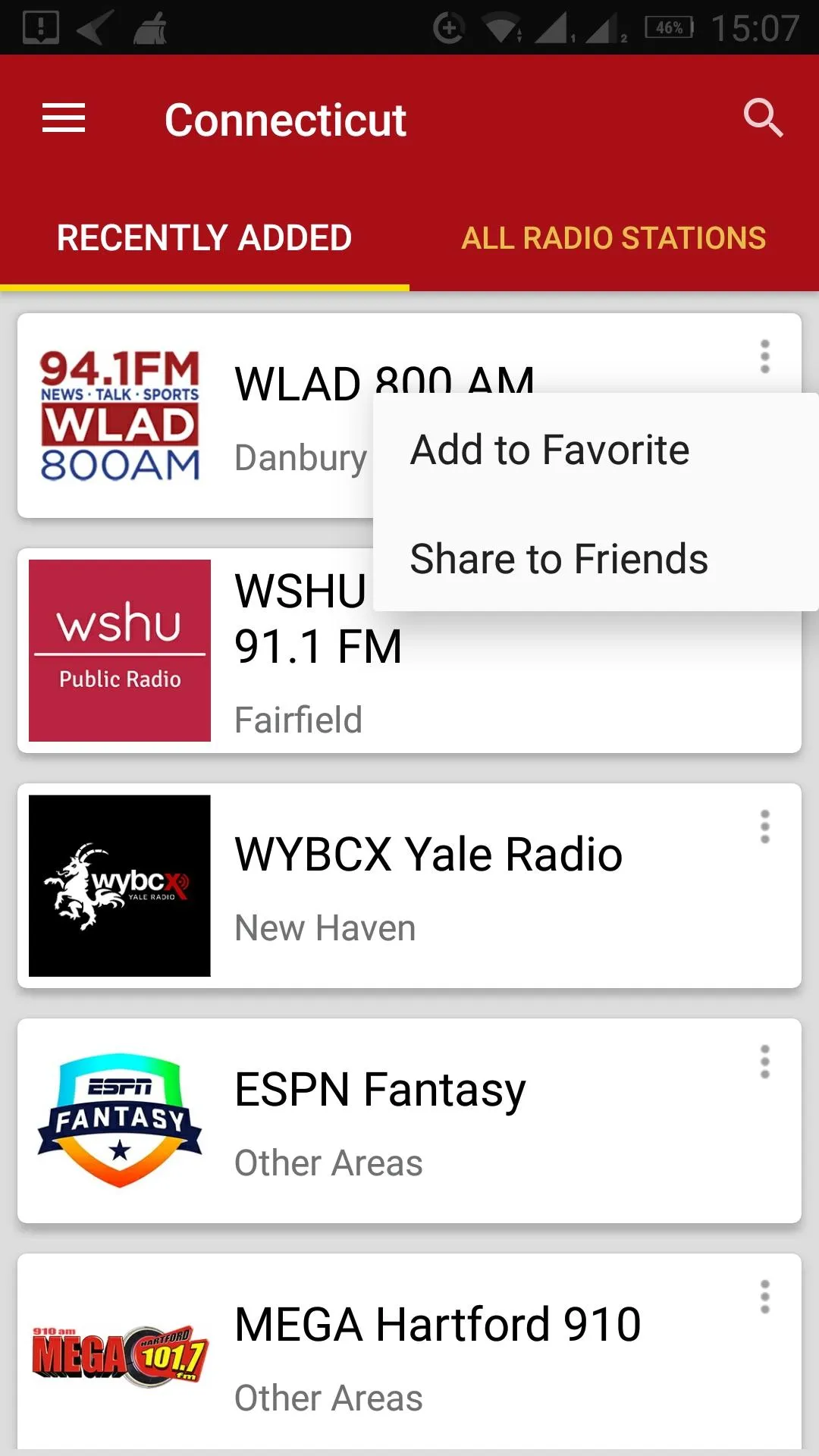 Connecticut Radio Stations | Indus Appstore | Screenshot