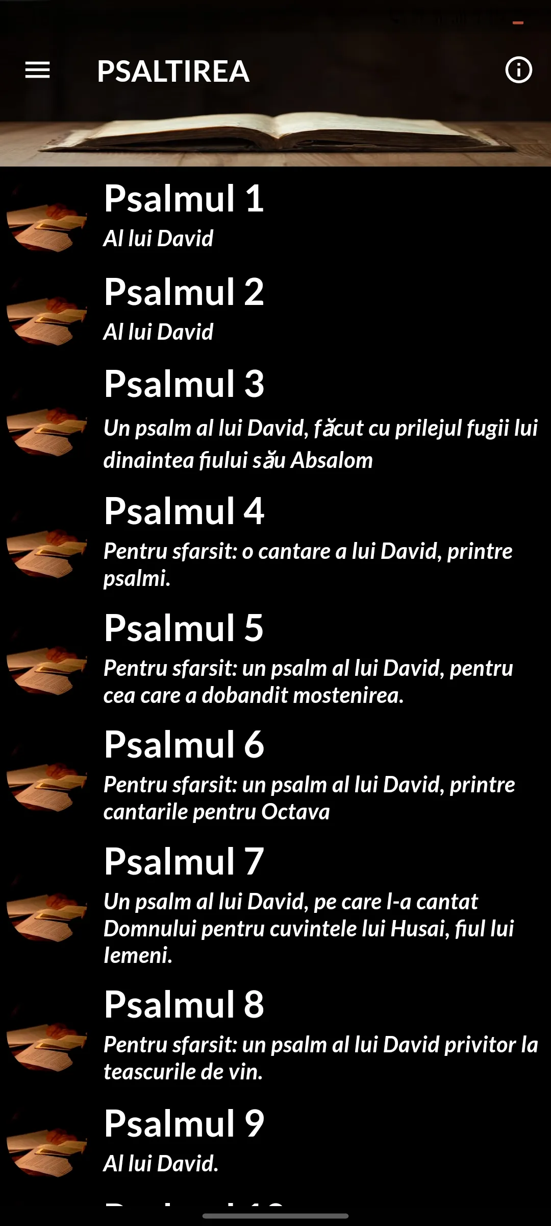 Psaltirea Prorocului David | Indus Appstore | Screenshot