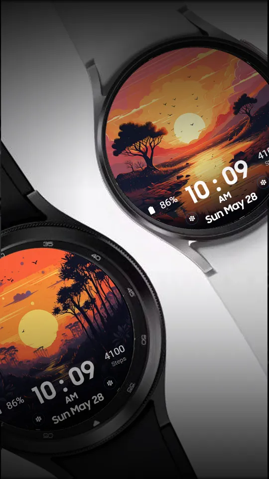 The Sunset Digital Watchface | Indus Appstore | Screenshot