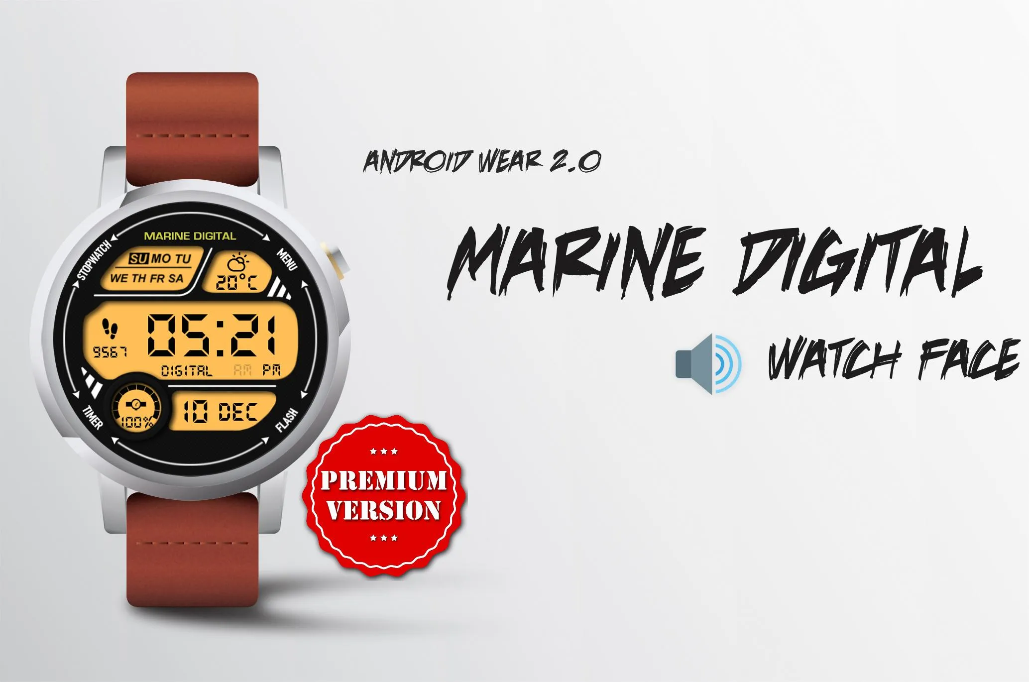 Marine Digital Watch Face | Indus Appstore | Screenshot