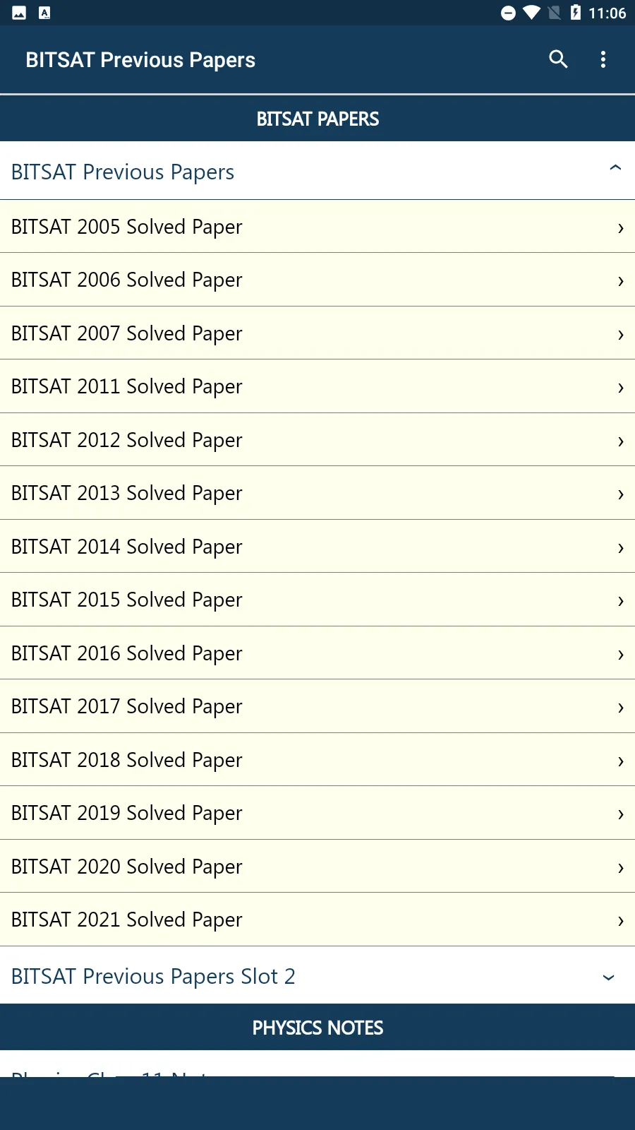 BITSAT Exam Previous Papers | Indus Appstore | Screenshot