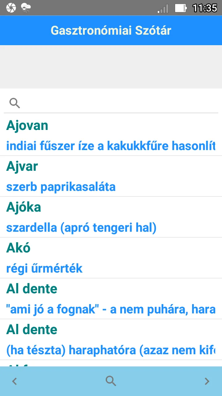 Gasztronómiai Szótár | Indus Appstore | Screenshot