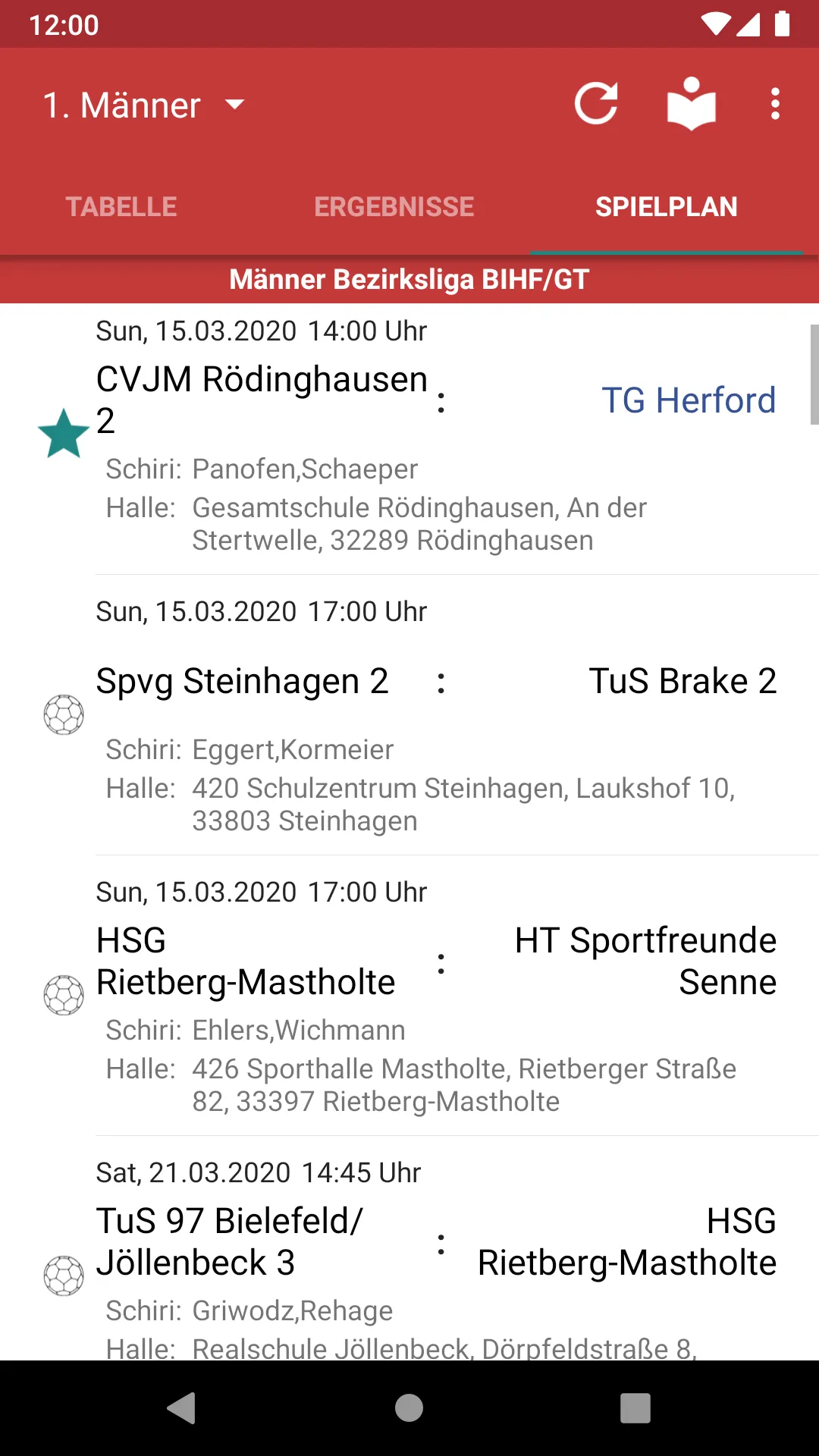 TG Herford Handball | Indus Appstore | Screenshot