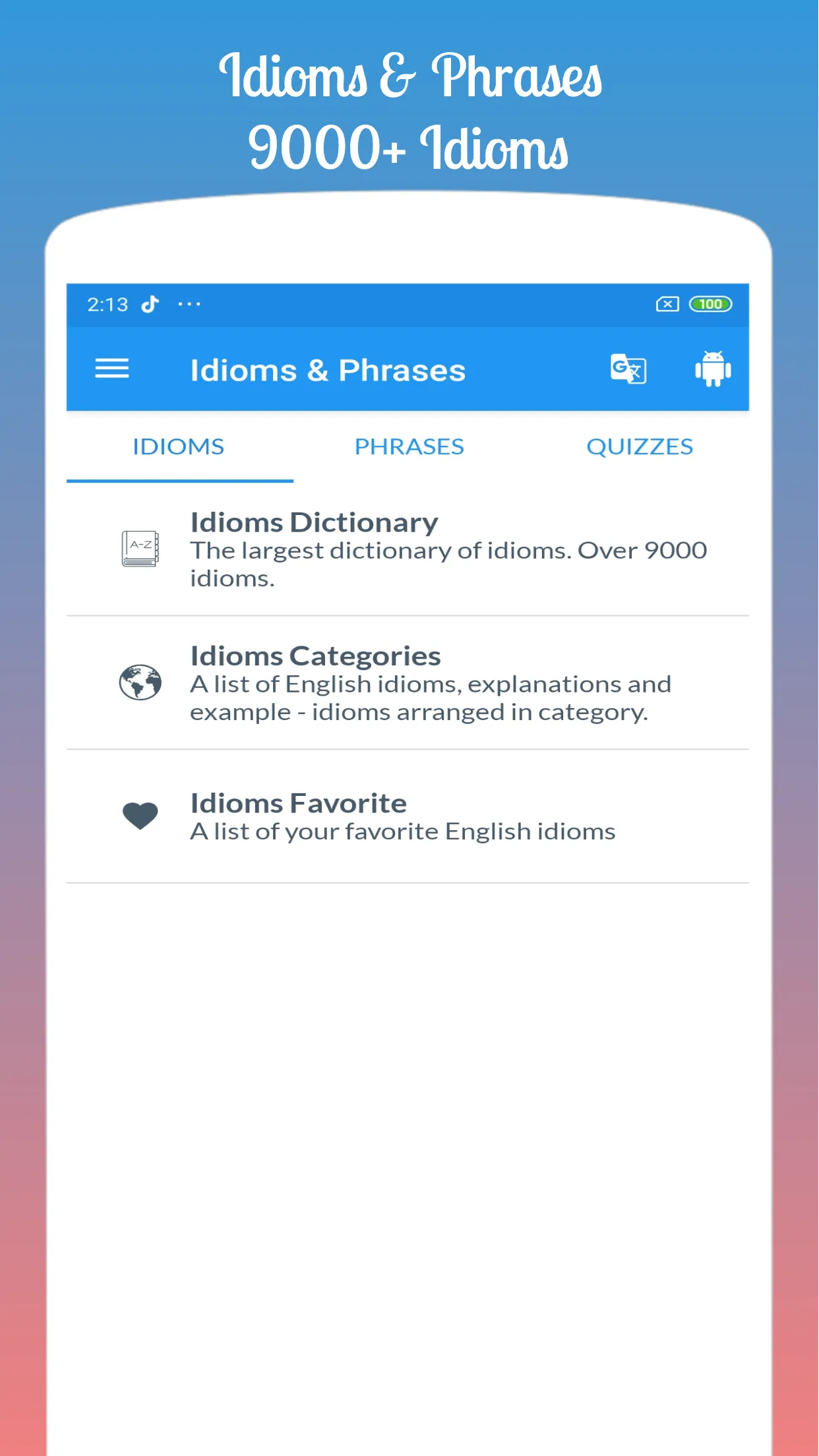 English Idioms & Phrases | Indus Appstore | Screenshot