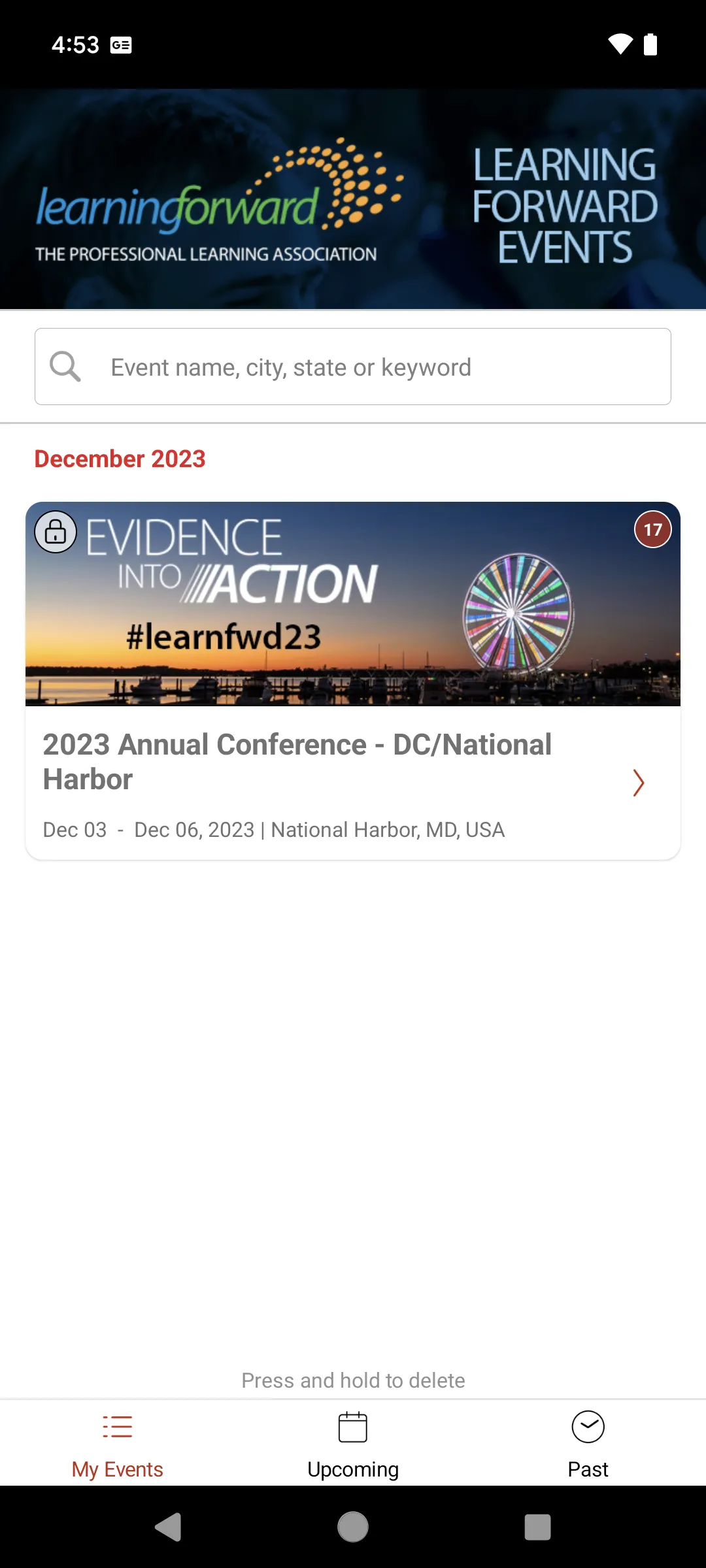 LearnFwd Events | Indus Appstore | Screenshot